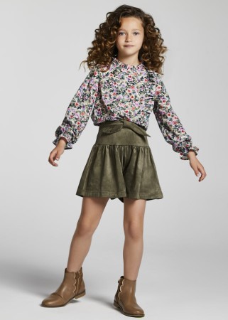 Spódnico-spodenki zamszowe dla dziewczynki