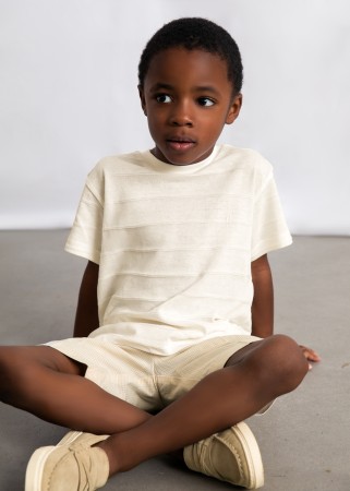 Koszulka z krótkim rękawem o strukturalnej fakturze dla chłopca Mayoral