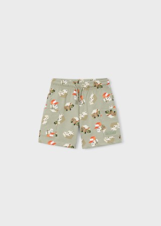 Krótkie spodenki dzianinowe we wzory dla chłopca Mayoral