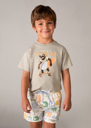 Szorty kąpielowe we wzory dla chłopca Mayoral