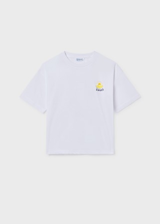 Koszulka z krótkim rękawem z grafiką na plecach dla dziewczynki Mayoral, ostatni rozmiar 162