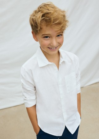 Koszula wizytowa z długim rękawem dla chłopca Mayoral