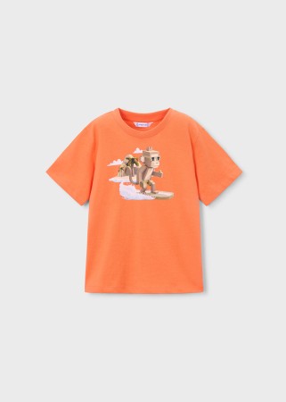 Koszulka z krótkm rękawem z motywem małpki dla chłopca Mayoral ostatni rozmiar 116