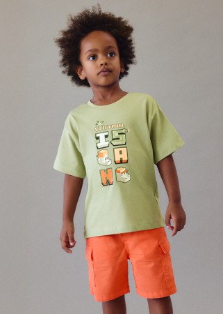 Bermudy dzianinowe z kieszeniami dla chłopca od Mayoral ostatni rozmiar 116