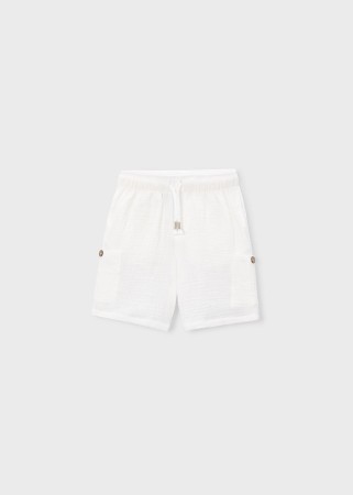 Bermudy z bawełny muślinowej dla chłopca Mayoral ostatni rozmiar 128