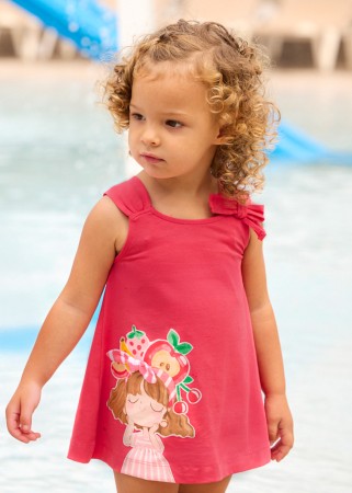 Sukienka na ramiączkach z motywem dziewczynki z owocami dla niemowlęcia Mayoral