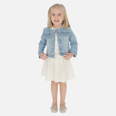 Spódnica lniana z połyskiem dla dziewczynki