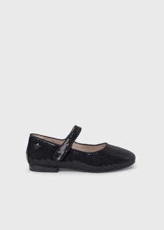 Buty baleriny z cekinami dla dziewczynki