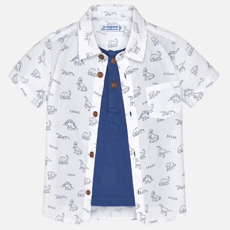 Koszula z krótkim rękawem i z t-shirtem dla niemowlęcia 